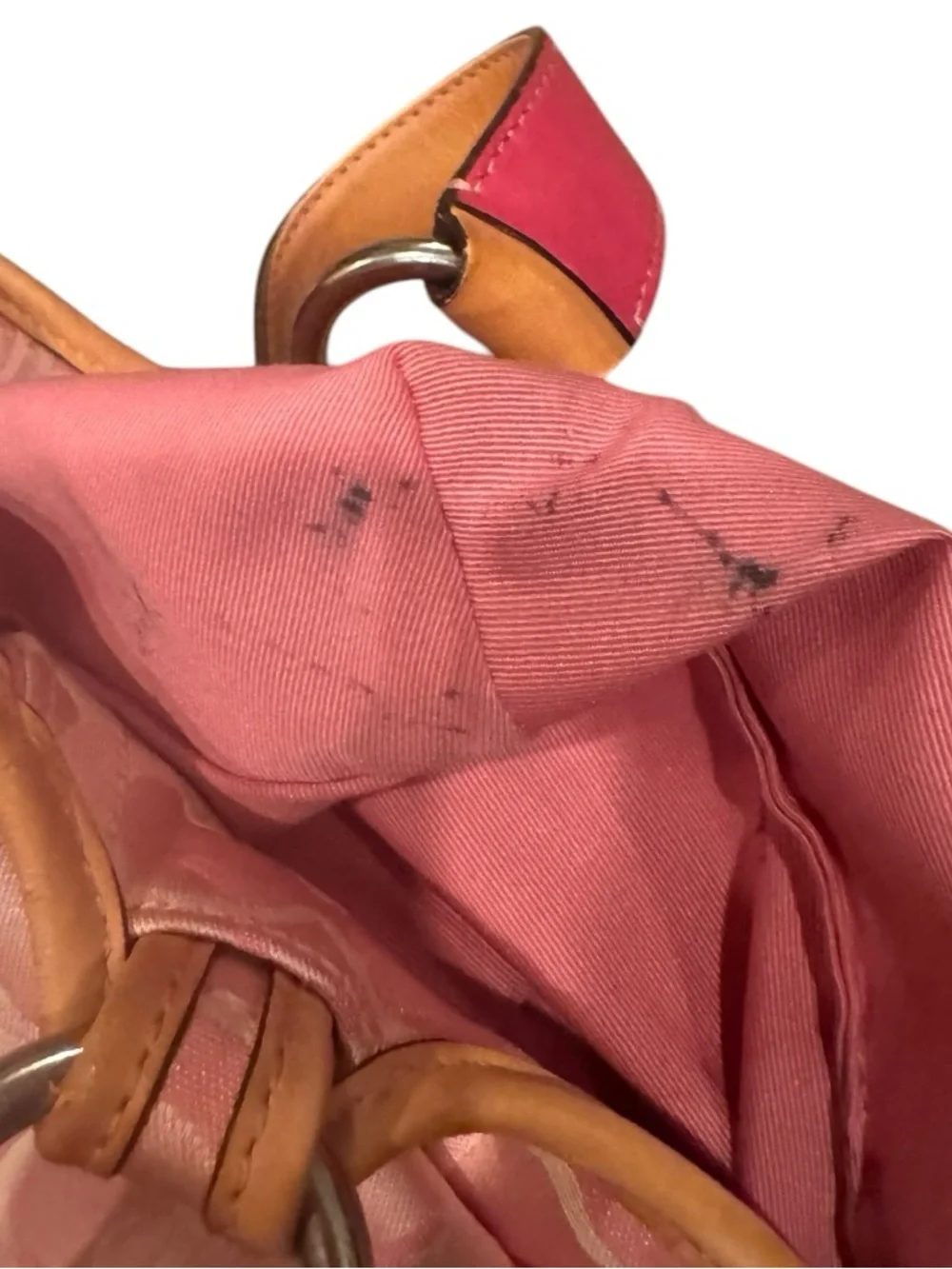 Vintage Coach Pink Soho Signature Optic Monogram Jacquard Buckle Shoulder Bag - Picture 11 of 12